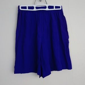 Purple Vintage Silky Flowy Dress Shorts